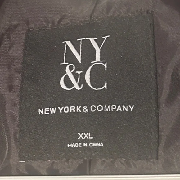 New York & Company Black Faux Leather Jacket - Picture 3 of 4